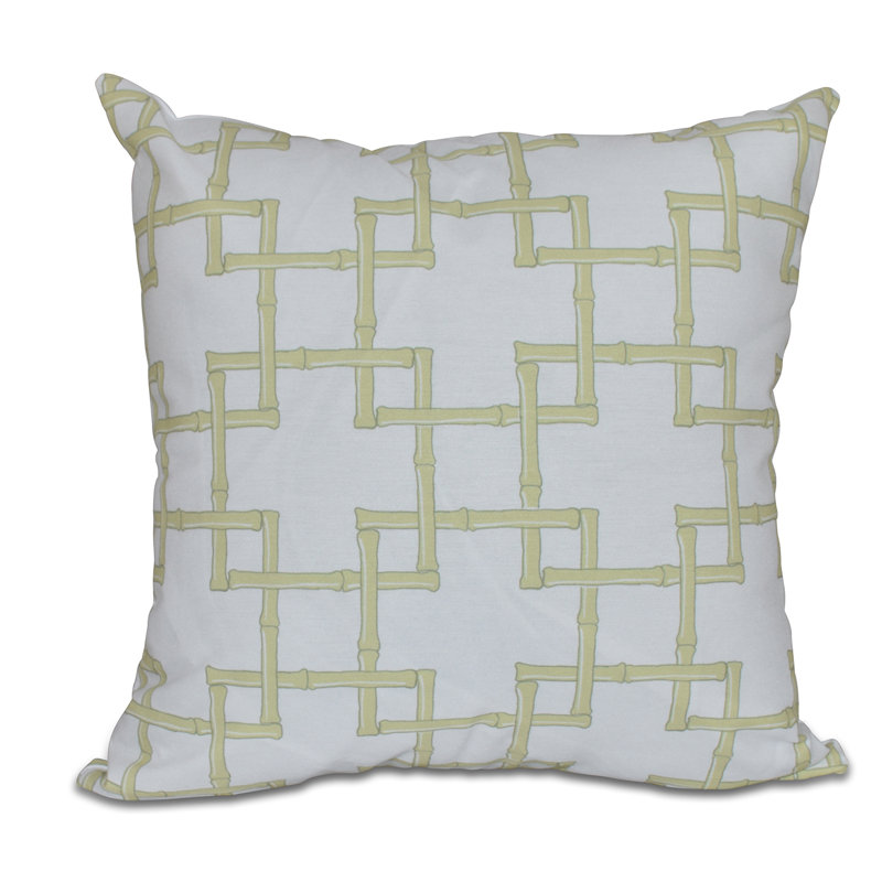 Housse et insert de coussin géométrique Botanical Blooms, Vert, H 20 po x l 20 po