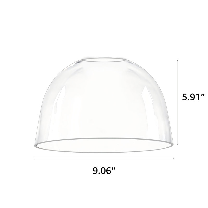 5.91" Clear Rounded Bowl Glass Shade(1-Pack)