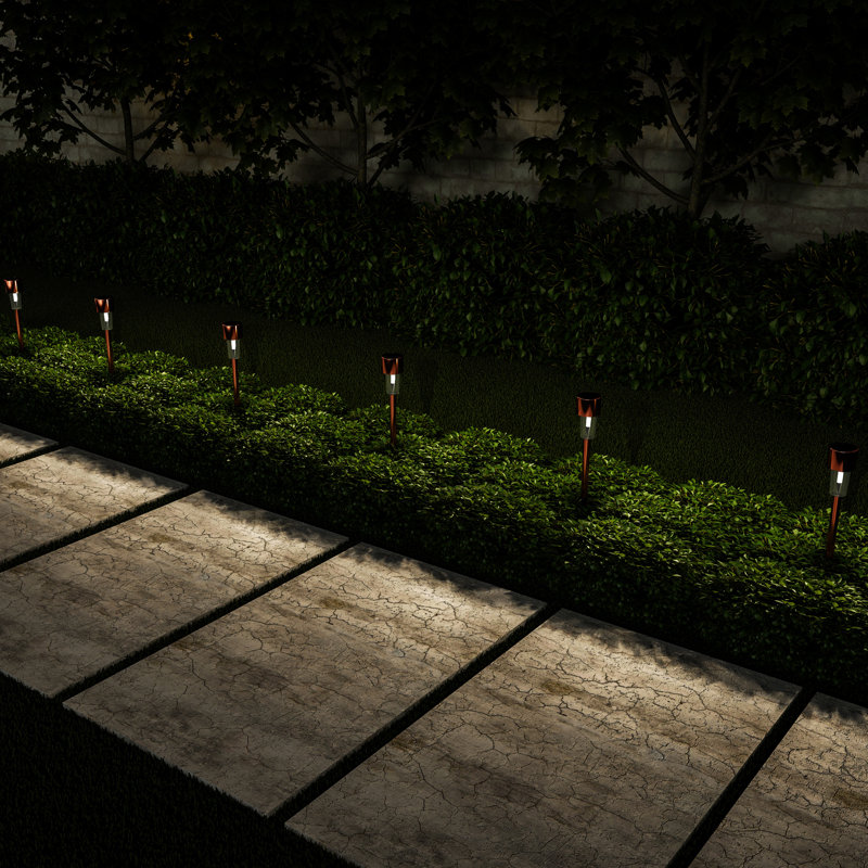 Bronze Stainless Steel Solar Pathway Light Set of 12