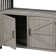 Buffet rectangulaire d'extérieur en bois avec rangement, armoire de patio