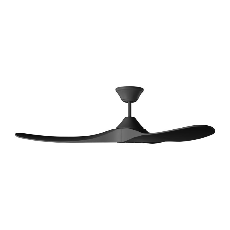 Maverick coastal 52-inch indoor/outdoor Energy Star ceiling fan in midnight black finish with midnight black blades and handheld remote control included from Visual Comfort Fan