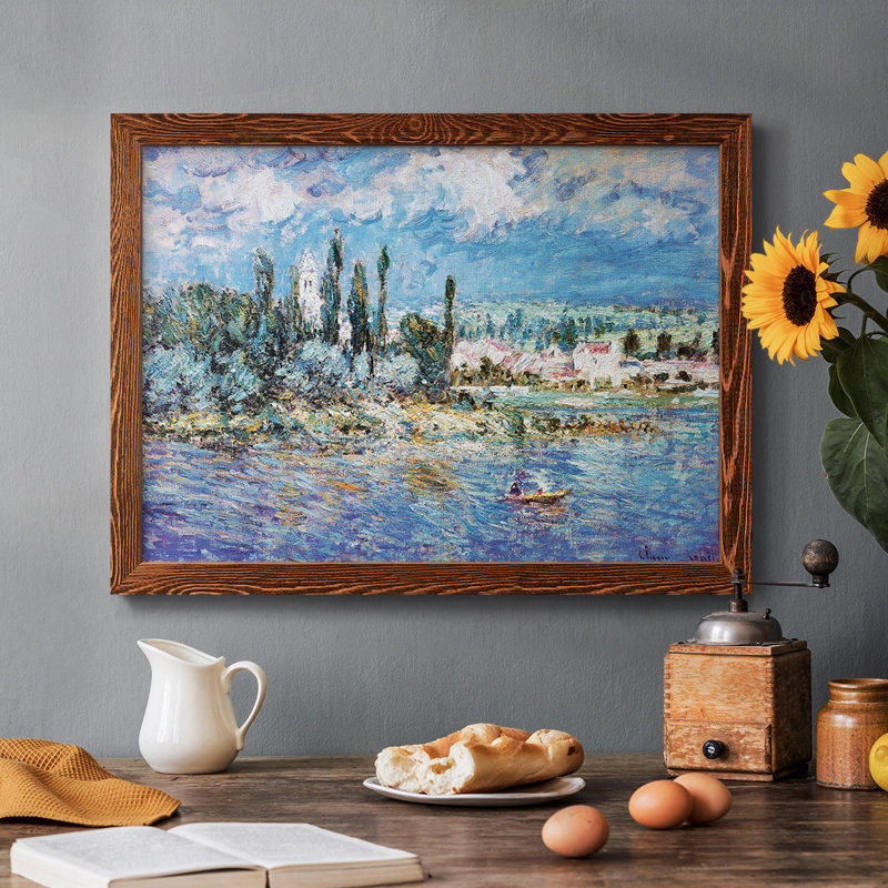" Landscape With Thunderstorm ", Maple, 14" H x 20" W x 1.5" D