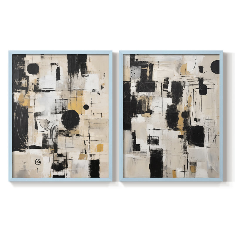 ABSTRACT Series CCCCXCIV - Impression encadrée de qualité supérieure - prête à être accrochée - aucun clou requis - aucun clou requis