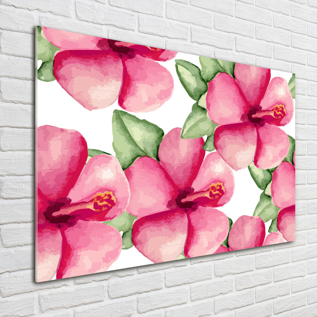 Tropical Flowers - Unframed Art Prints on Glass