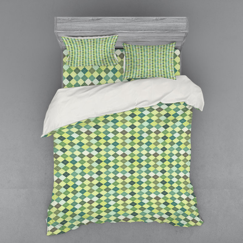 Ensemble de housse de couette écossais, Housse de couette grand + 3 pièces supplémentair