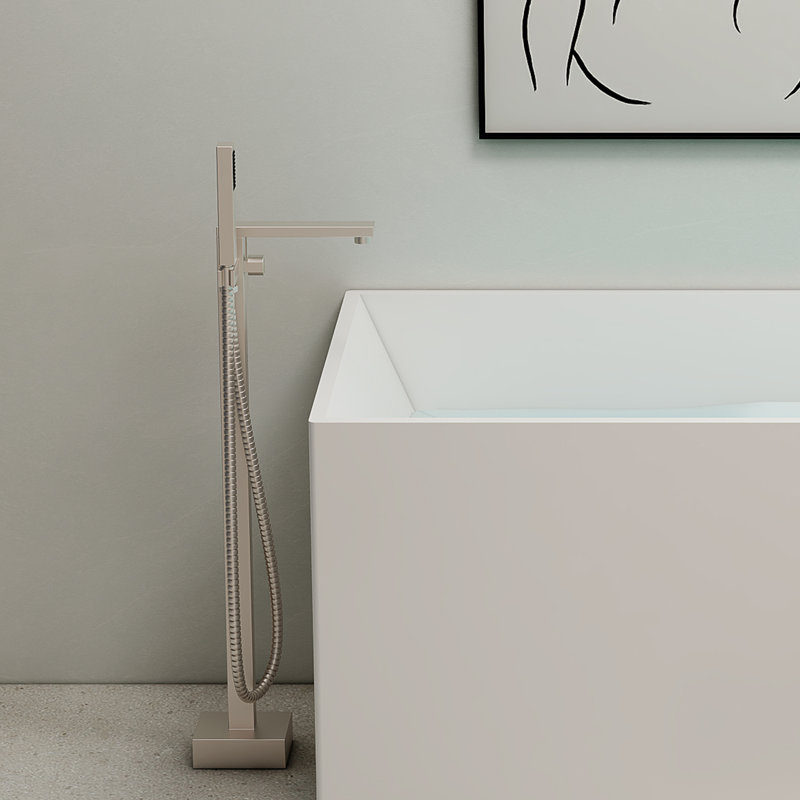 Robinet de baignoire autoportant KDK Home, Nickel brossé
