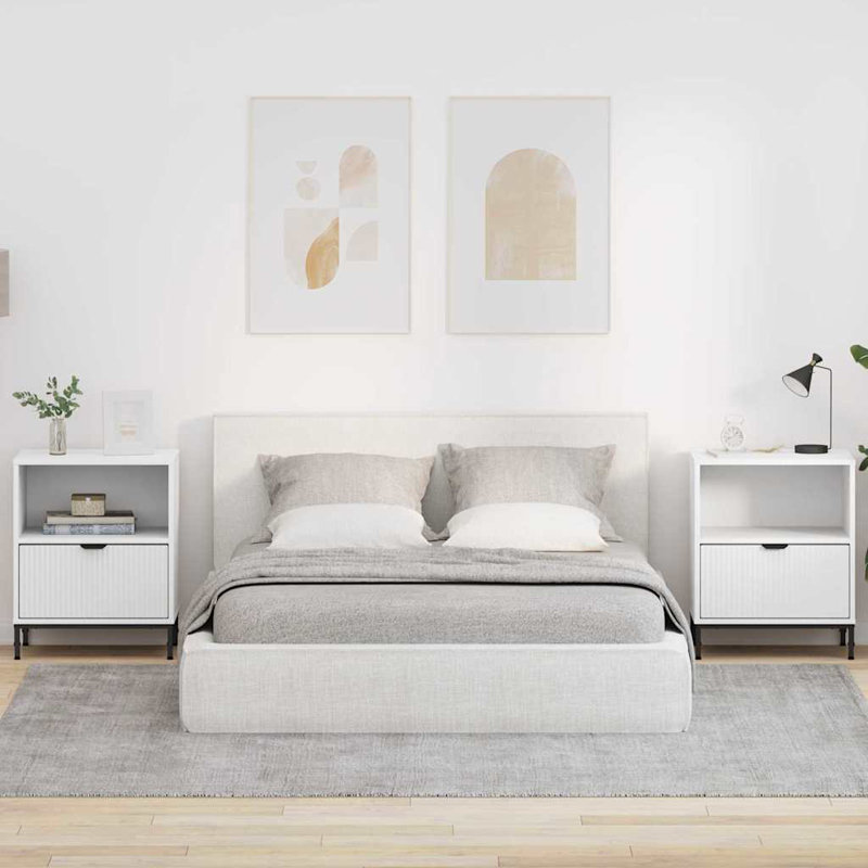 Bedside Table , White