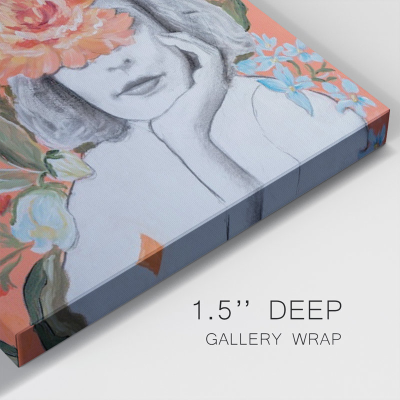 Portraits in Bloom IV-Gallery Wrapped Canvas, H 8 po x l 8 po