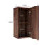 Rangement de meuble-lavabo latéral 14 po, noyer rétro, avec porte et tablette, noyer