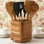 Wood Kitchen Utensil Holder With 360-Degree Rotating Base, Large Countertop Organizer For Cooking Tools