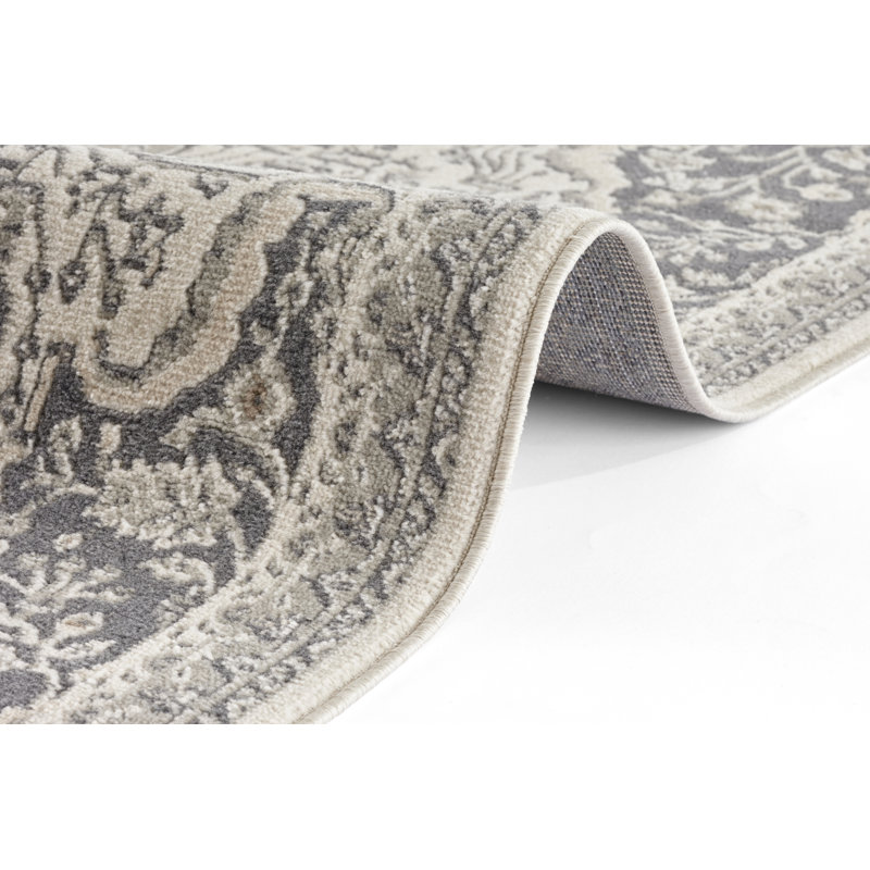 Terrain Ivory/Grey/Black Rug, Rectangular 80cm x 120cm