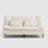 White Cotton Linen Standard Sofa cushion Loveseat-1190872550