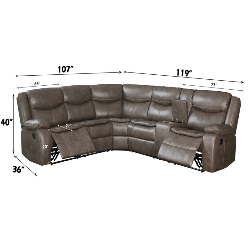 L-shaped Sectional Sofa Couch,reclining Sectional