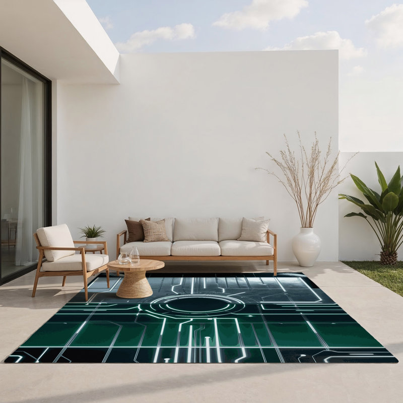 Quasar Drift Indoor And Outdoor Area Rug, Rectangle 3' x 5'