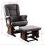 Fauteuil coulissant gris avec repose-pieds en microfibre et cerisier gris (fauteuil)