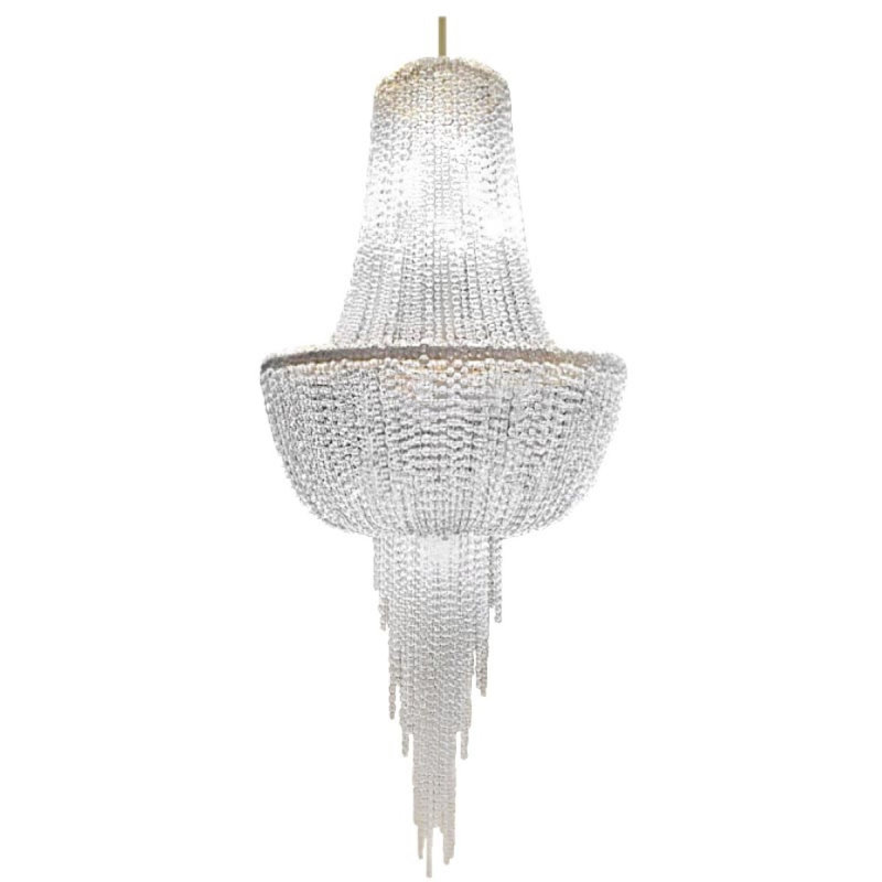 Murana 12 - Light Empire Chandelier, Copper, 48" H x 24" W x 24" D, Clear