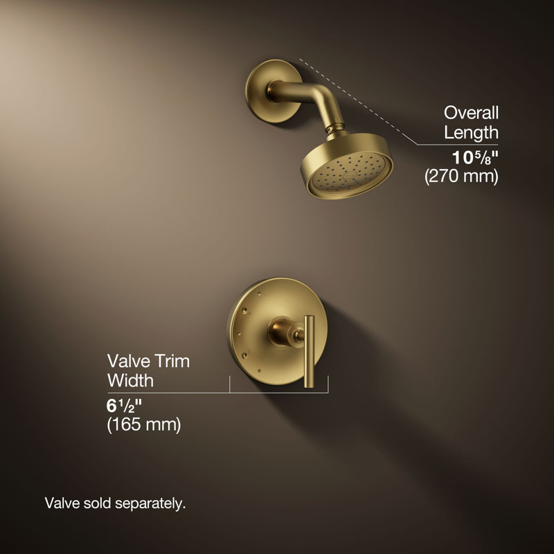 Purist Shower Trim, Lever Handle, Vibrant Brushed Moderne Brass
