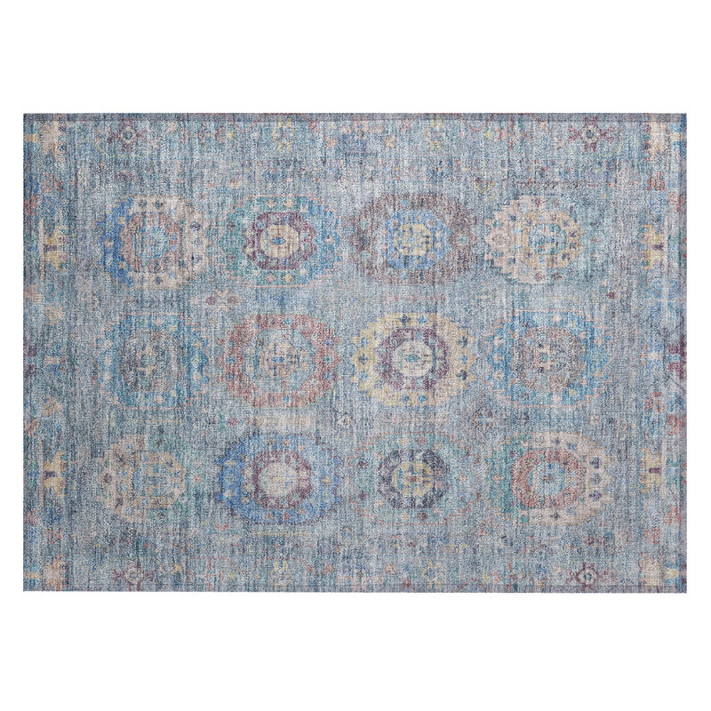 Machine Washable Indoor/Outdoor Lafferty ACN2227 Panel Rug, Rectangle 1'8" x 2'6"