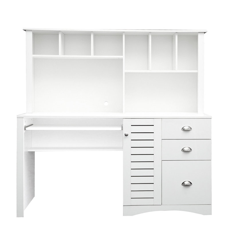 Bureau moderne avec beaucoup de rangement et facile d'entretien, Blanc