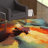 Kayaan Abstract Crimson/Aqua Area Rug-19193377