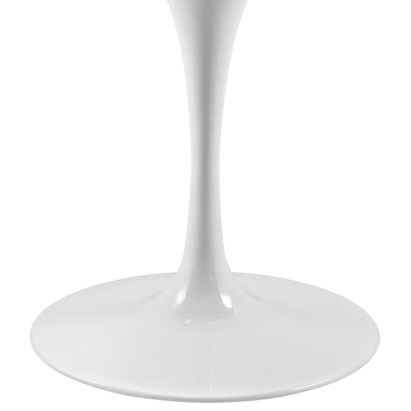 Table de salle à manger ronde Lippa, H 28,5 po x l 47 po x P 47 po, Blanc