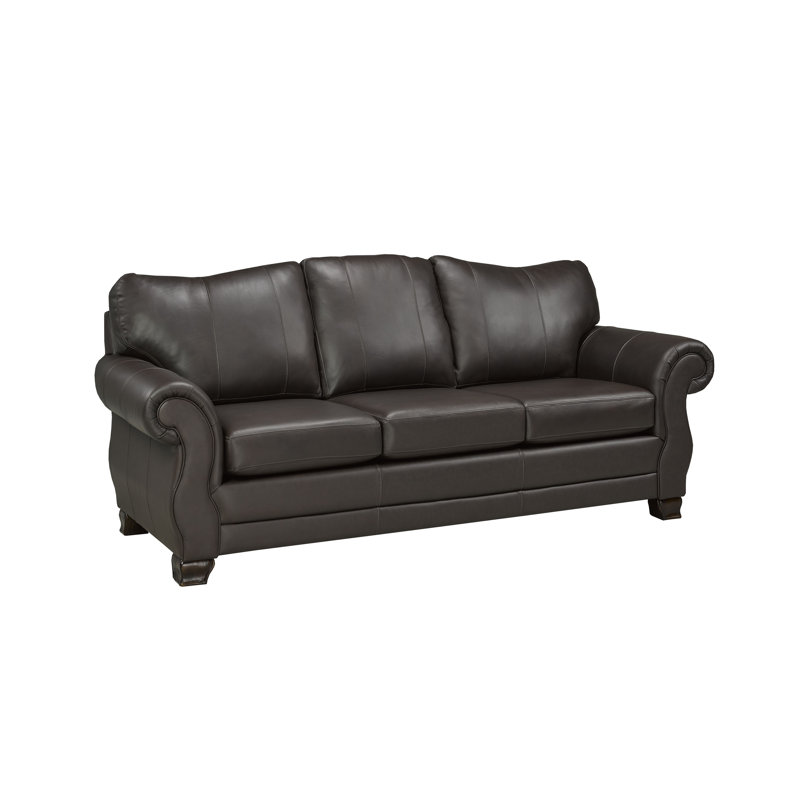 Jettie 88" Genuine Leather Sofa, 39'' H X 88'' W X 37'' D
