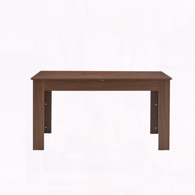 Extendable Rectangular Dining Table with 2 Drop Leaves – Walnut Finish