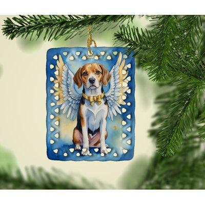Ornement en porcelaine Beagle My Angel