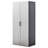 Contemporary Style Wall Mounted Storage Cabinet, 32 In. W X 79 H 20 D, Metallic Grey Appearance, Drawers And Doors, Water Heat Resistance, Double Thickness Edge Binding, E0-Grade Material, Shelf