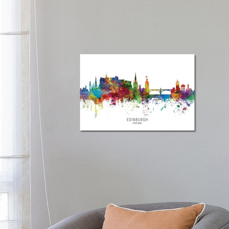 Edinburgh Scotland Skyline by Michael Tompsett - Wrapped Canvas Print, 66.04 cm H x 45.72 cm W x 1.91 cm D