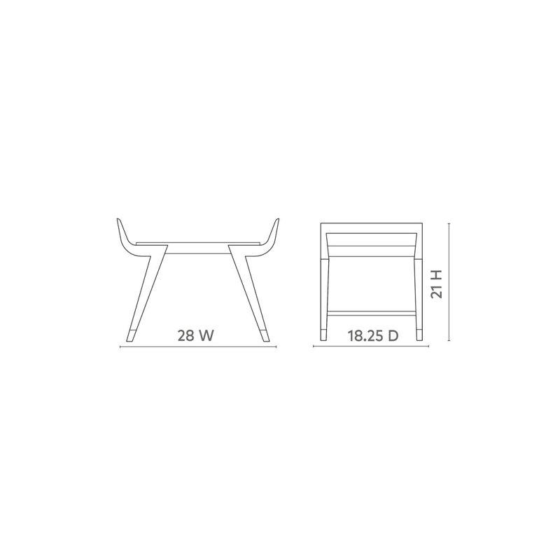 Delon Accent Stool, Natural