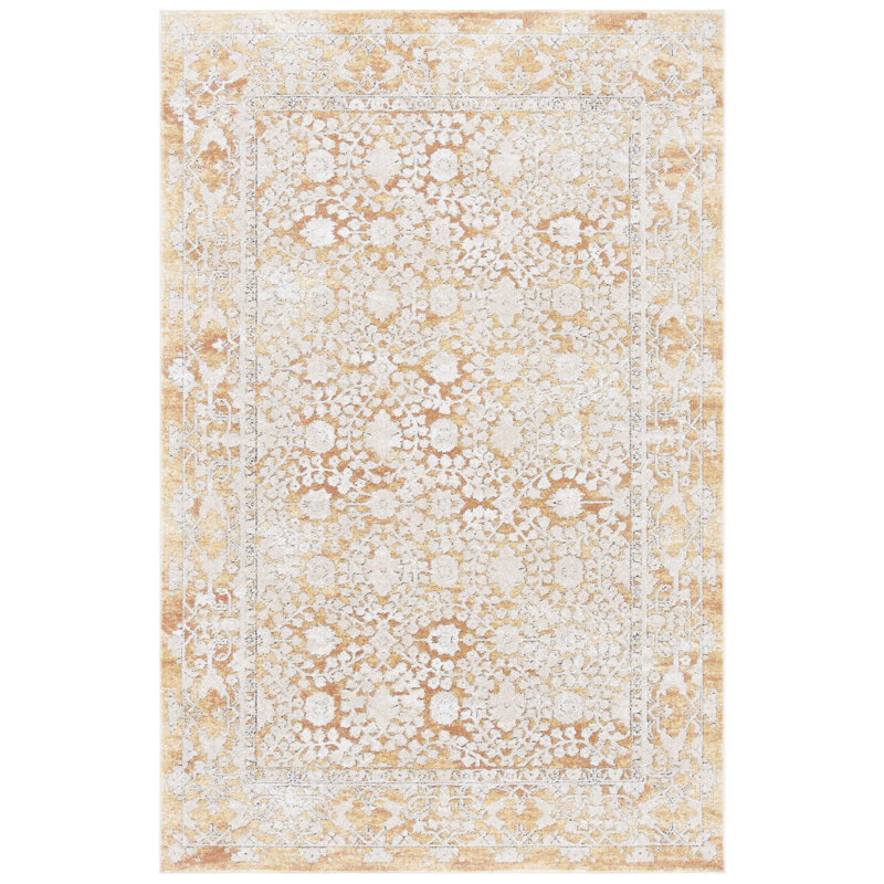 Tapis oriental en viscose Phillipston, Rectangle 5 pi 1 po x 7 pi 6 po