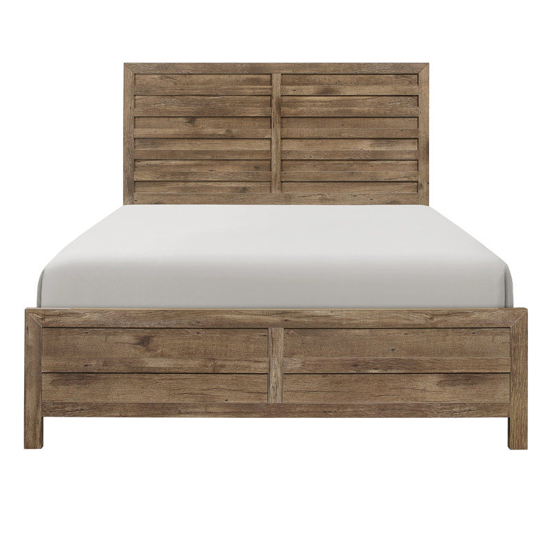 Mobilier de chambre en pin vieilli, grand lit rustique, sélection de meubles, Brown Mix