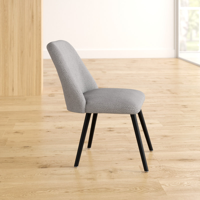 Weisman Upholstered Dining Chair, Mixed Grey