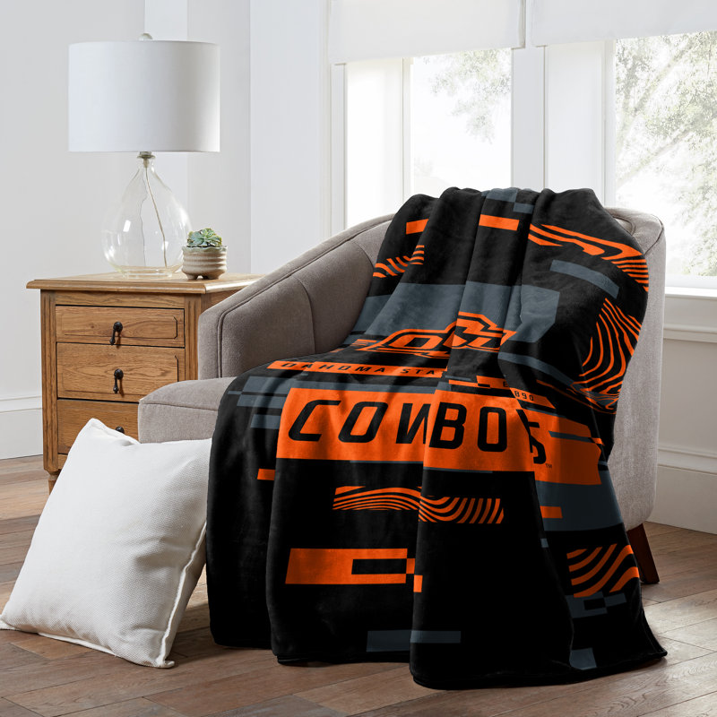 Throw Blanket, Black/Orange, Oklahoma State Cowboys