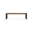 Banc en bois d'acacia moderne Lindsey avec base en métal