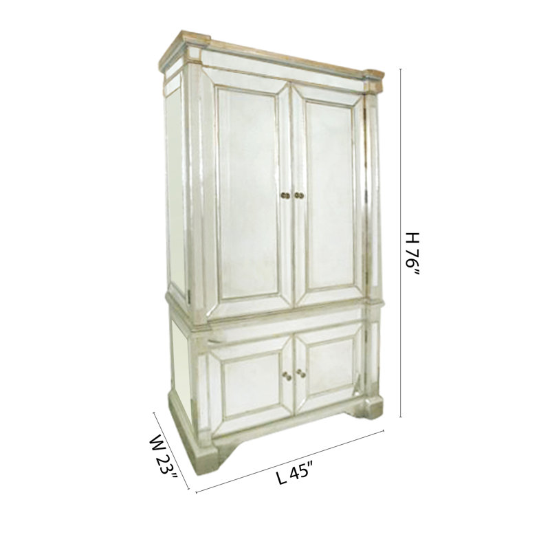 Mirror Cabinet With Wood Trimming