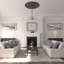 Plafonnier Endurathane Melchor Diamond, l 67 1/4 po x H 43 3/8 po x P 4 po x P 2 po (convient aux auvents jusqu'à 4 po), pot peint à la main de finition crème-28579982