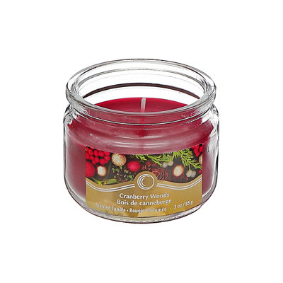 Bougie de Noël parfumée 3 oz bougie Cranberry Woods - ensemble de 4