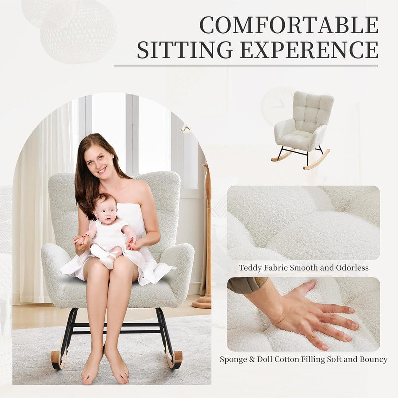 Rocking Chair, Beige