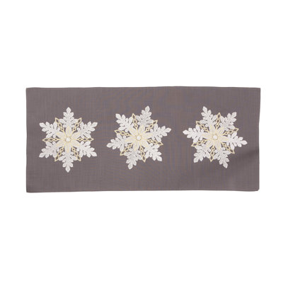 Neymar Sparkling Snowflakes Embroidered Christmas Table Runner