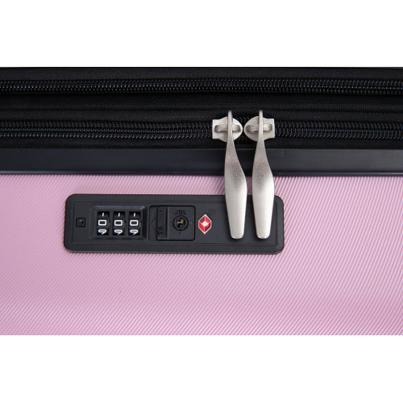 Ensemble de bagage de 5 pièces, ensemble de valises rigides extensibles avec verrou TSA pour roues rotatives, bagage à roulettes léger pour hommes et femmes Rose