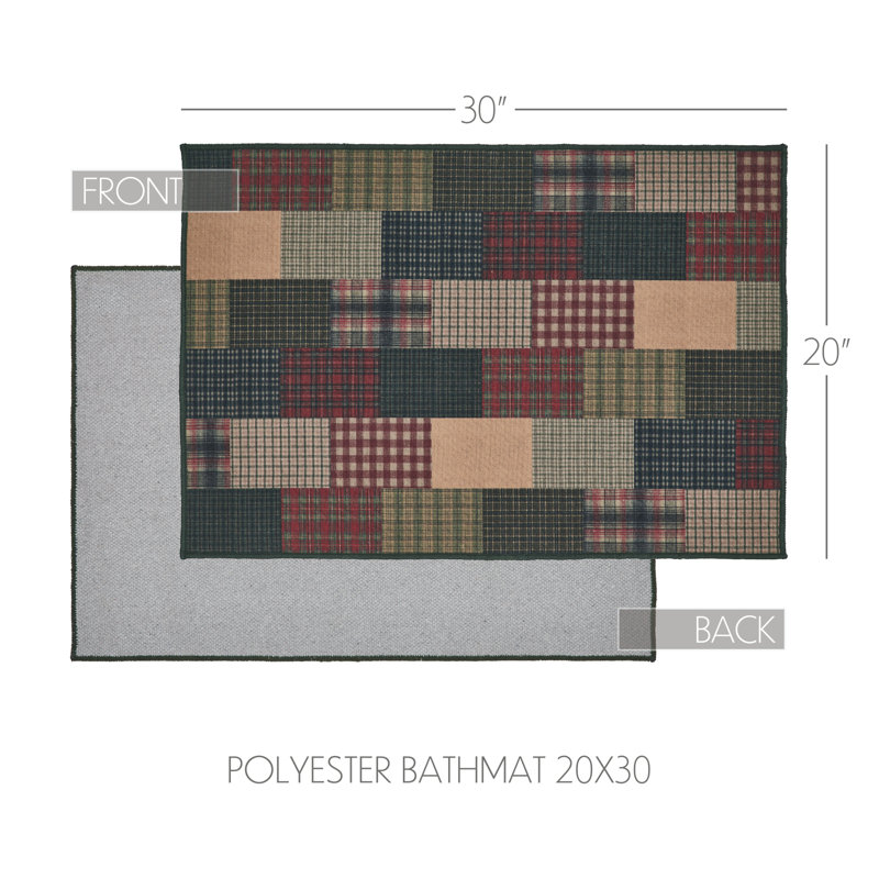 Tea Cabin Non-Slip Bath Mat, 30"W x 20"L