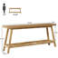 Console Farmhouse, table d'entrée en bois avec rangement ouvert à 2 niveaux, canapé rustique étroit derrière le canapé pour le couloir, le salon ou le vestibule-1841174104