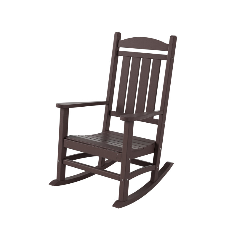 Chaise berçante en plastique Laguna pour l'extérieur Laguna, Marron foncé