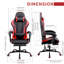 Fauteuil de jeu ergonomique inclinable en similicuir, pivotant et jeu vidéo de massage avec repose-pieds-524188305-482003453