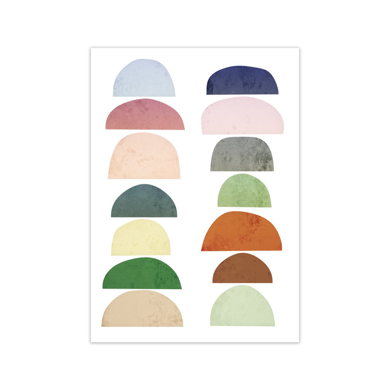 Half Moon Pastel Abstract Original - Print, No Frame, 59cm H x 42cm W x 1cm D