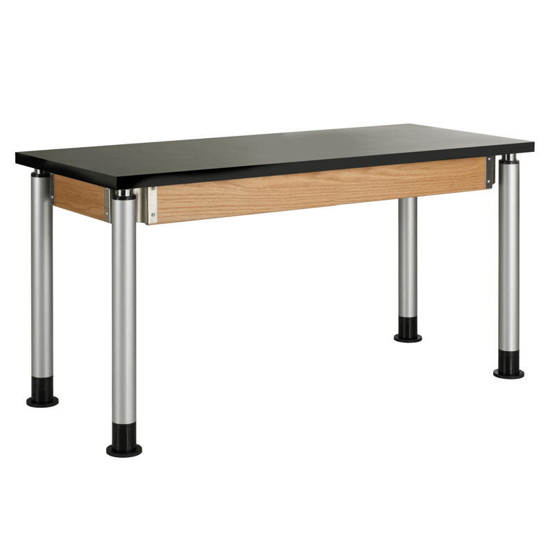 Ensemble de table rectangulaire et de chaises Uplift, Stratifié haute pression noir / chêne, H 42 po x L 54 po x l 24 po