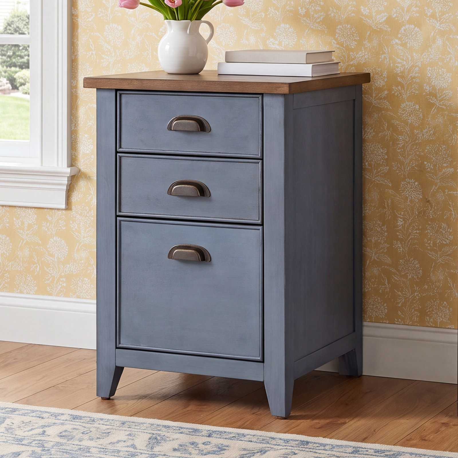 Vivienne Filing Cabinet, Blue