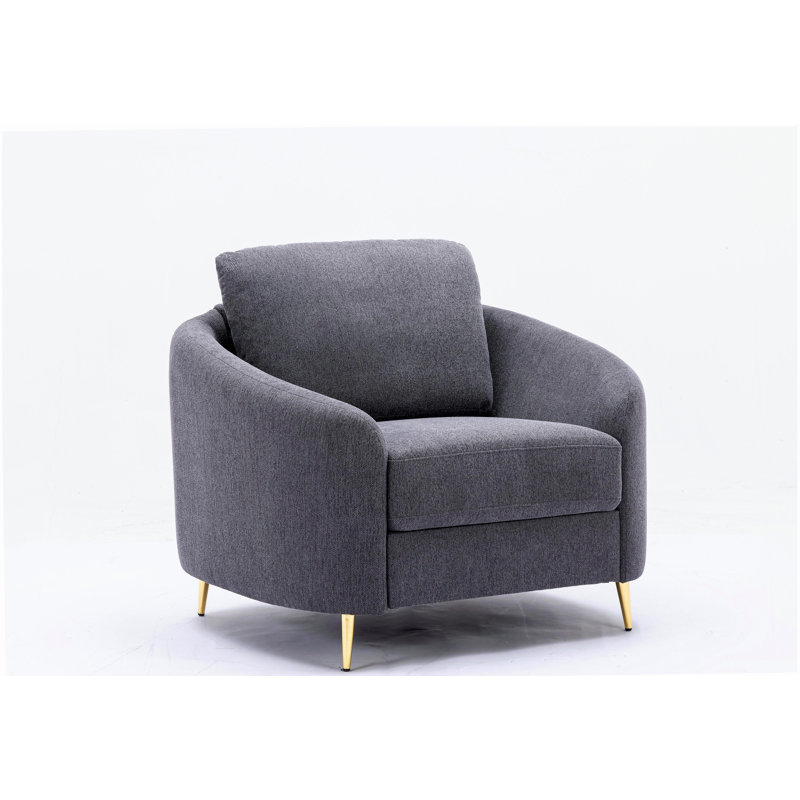 Chaise en lin gris yuina